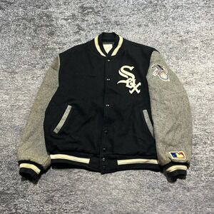 Vintage 90s Chicago White Sox Varsity Jacket Mens Large MLB Wool Embroidered